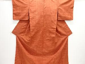 十字絣織り出し手織り節紬着物